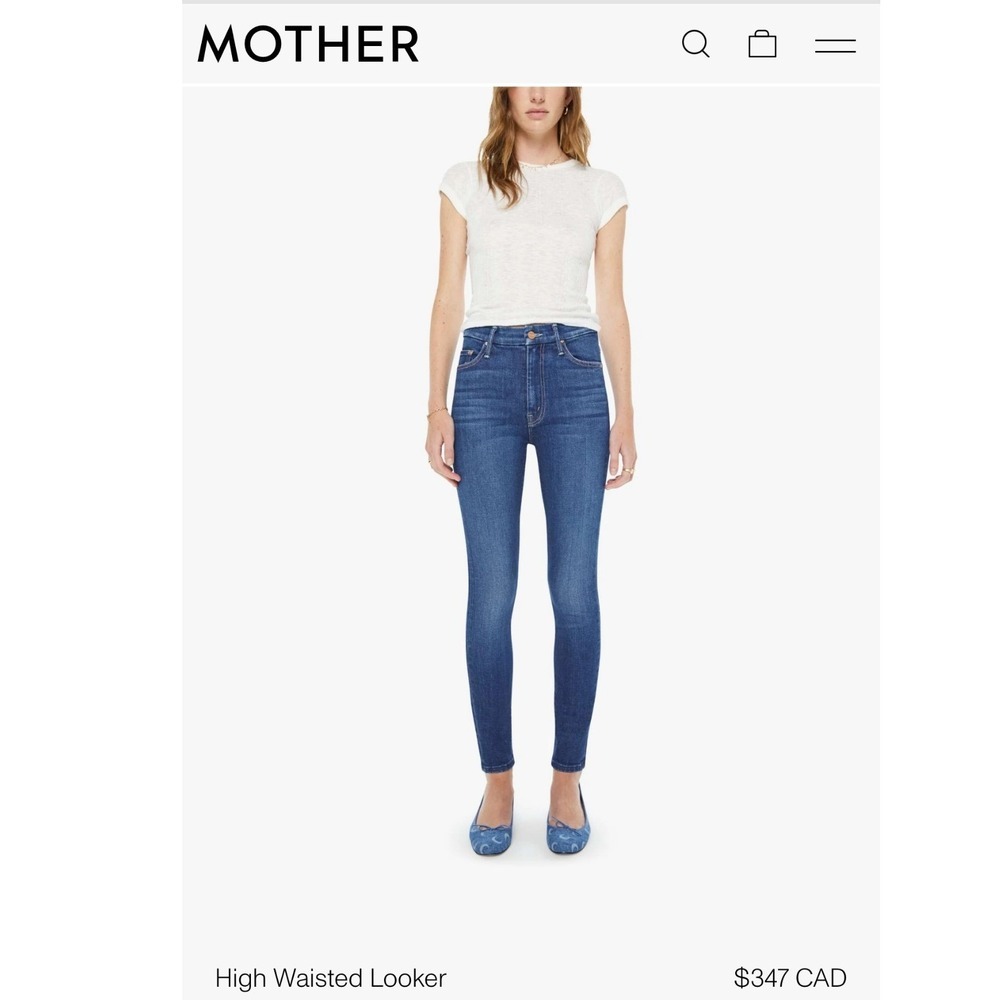 MOTHER The Looker Jeans Womens 26 Blue Excellent
